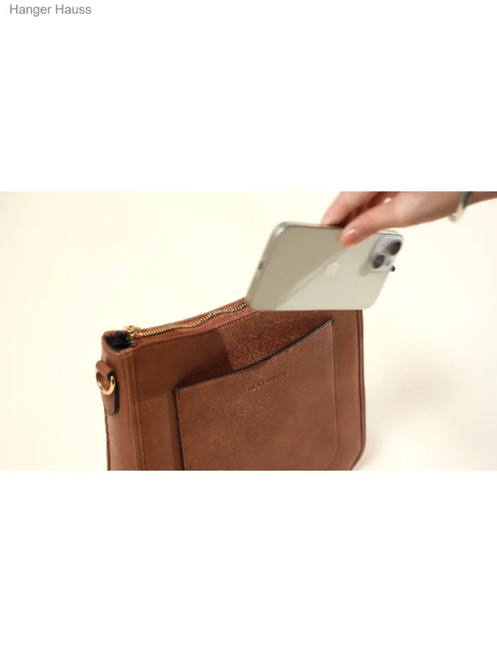 Women's Faux Leather Crossbody Bag with Adjustable Guitar Strap
